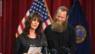 Parents Of Free Army Sgt. Bowe Bergdahl Speak To The Media At Idaho National Guard Base In Boise