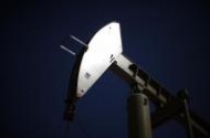 A pumpjack brings oil to the surface  in the Monterey Shale