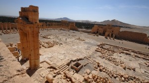 A general view of the Temple of Bel in the historical city of Palmyra