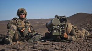 French soldiers use surveillance equipment while on a patrol in the Terz valley, about 60 km south of the town of Tessalit in northern Mali