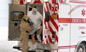 possible Ebola patient is brought to the Texas Health Presbyterian hospital