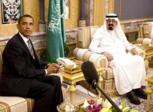 اوباما يبحث مع الملك عبد الله في السعودية قضايا امنية وتوتر العلاقات