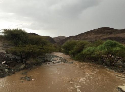 أمطار على منطقة نجران