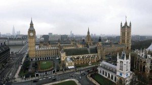 The Houses of Parliament are seen in central London