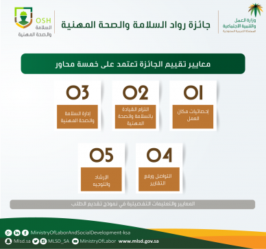 انفوجرافيك تقييم معايير الجائزة