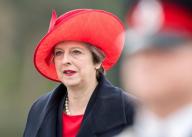 رئيسة الوزراء البريطانية تيريزا ماي في بريطانيا يوم 13 أبريل نيسان 2017. صورة لرويترز من ممثل لوكالات الأنباء.