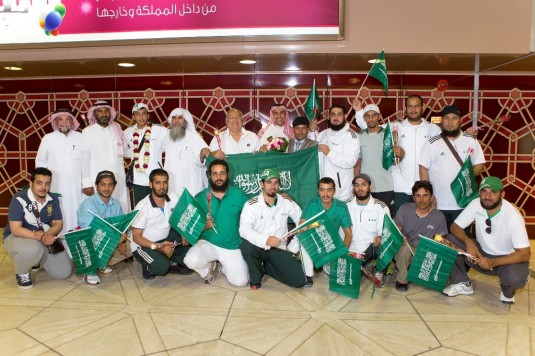 وصول المنتخب السعودي للرماية